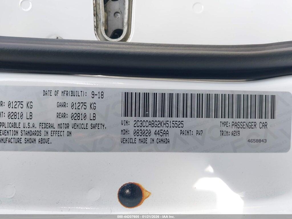 2C3CCABG2KH515525 2019 CHRYSLER 300 photo no. 9