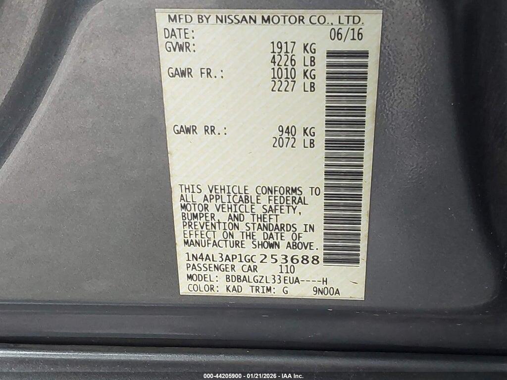 1N4AL3AP1GC253688 2016 NISSAN ALTIMA photo no. 9