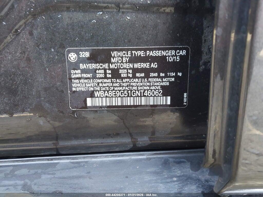 WBA8E9G51GNT46062 2016 BMW 328I photo no. 9