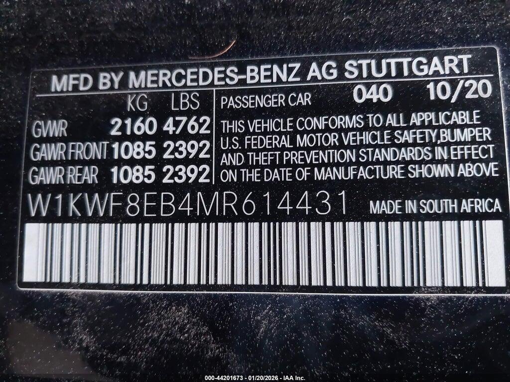 W1KWF8EB4MR614431 2021 MERCEDES-BENZ C 300 photo no. 9