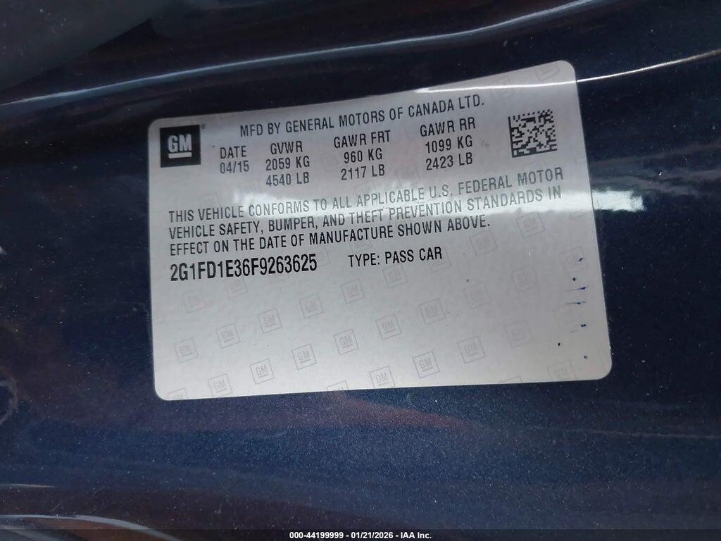 2G1FD1E36F9263625 2015 CHEVROLET CAMARO photo no. 9