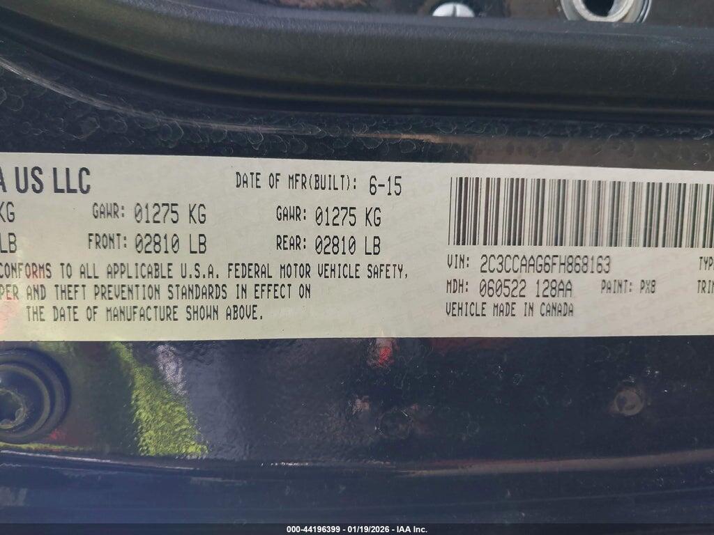 2C3CCAAG6FH868163 2015 CHRYSLER 300 photo no. 9