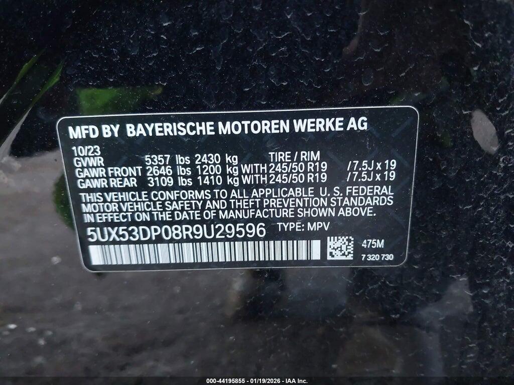 5UX53DP08R9U29596 2024 BMW X3 photo no. 9