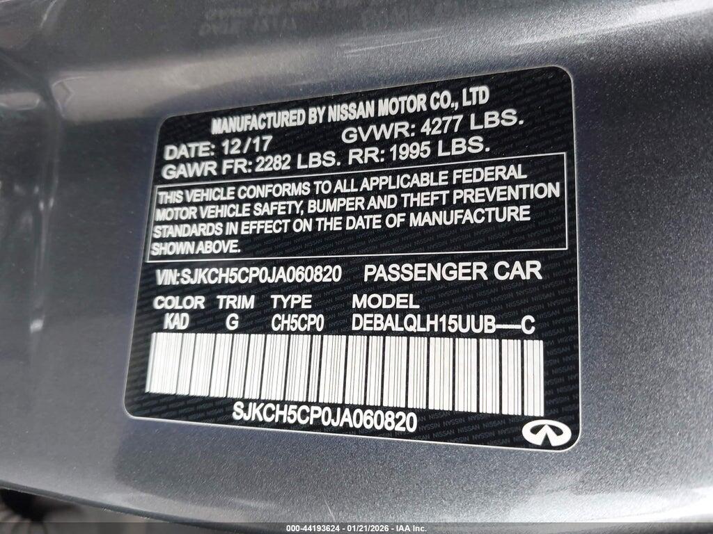 SJKCH5CP0JA060820 2018 INFINITI QX30 photo no. 9