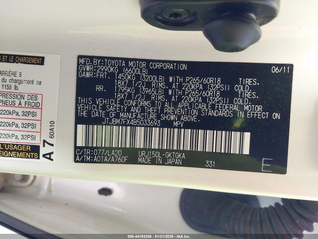 JTJBM7FX4B5033693 2011 LEXUS GX 460 photo no. 9