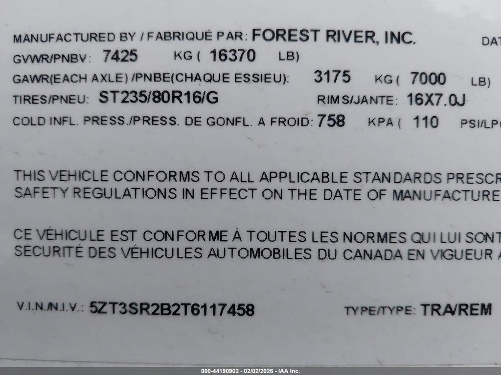 5ZT3SR2B2T6117458 2026 FOREST RIVER SABRE 5TH WHEEL photo no. 9