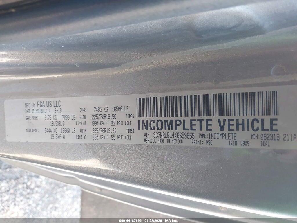 3C7WRLBL4KG659855 2019 RAM 4500 CHASSIS photo no. 8