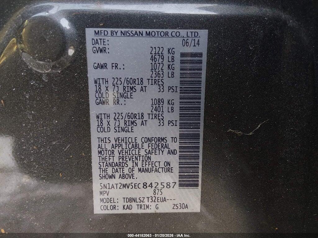 5N1AT2MV5EC842587 2014 NISSAN ROGUE photo no. 9