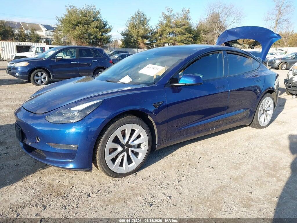 5YJ3E1EB7NF111507 2022 TESLA MODEL 3 photo no. 2