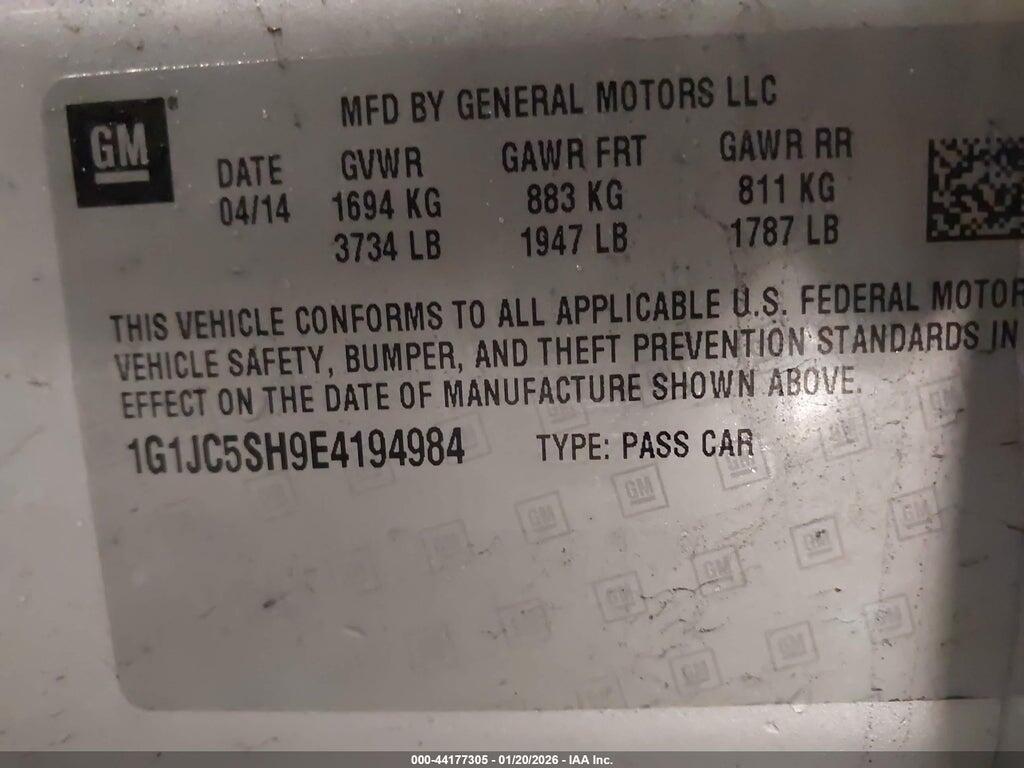 1G1JC5SH9E4194984 2014 CHEVROLET SONIC photo no. 9