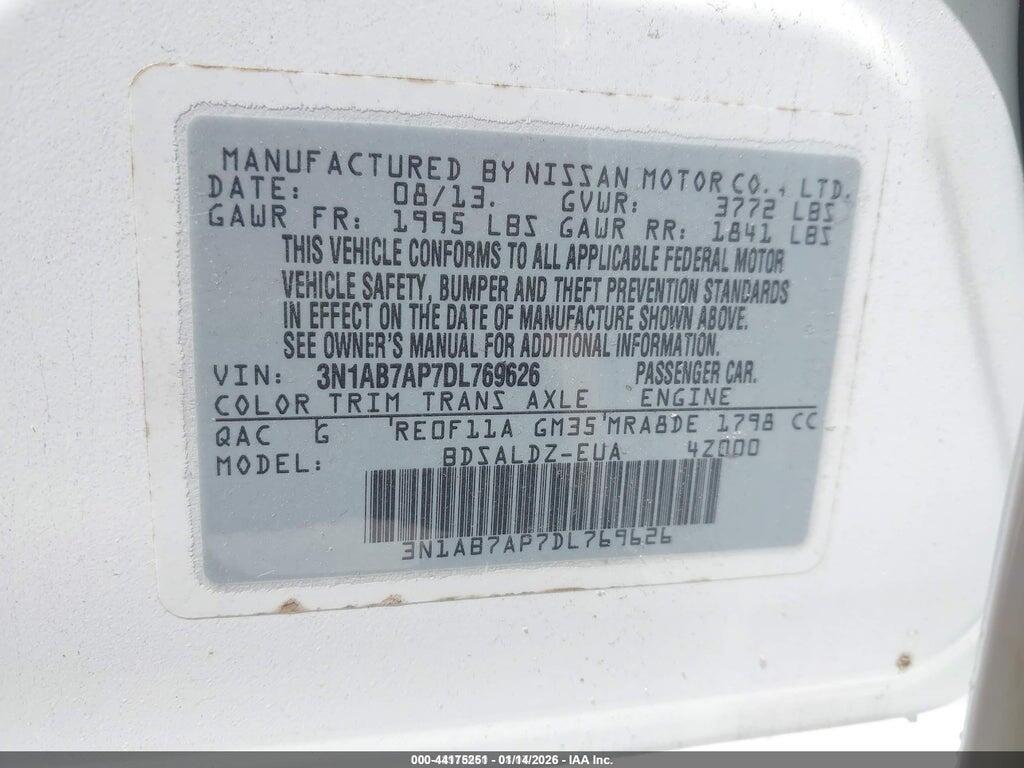 3N1AB7AP7DL769626 2013 NISSAN SENTRA photo no. 9