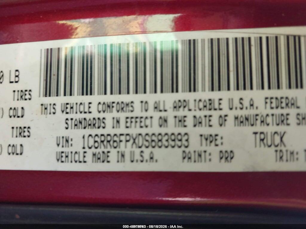 1C6RR6FPXDS683993 2013 RAM 1500 photo no. 9