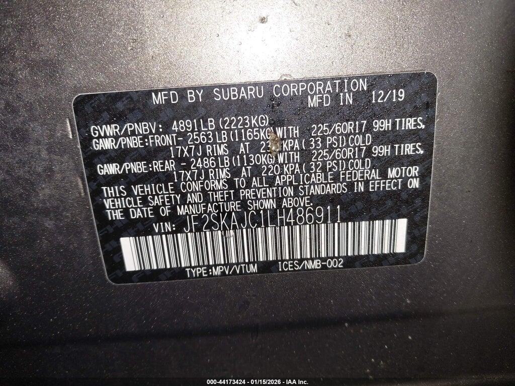 JF2SKAJC1LH486911 2020 SUBARU FORESTER photo no. 9