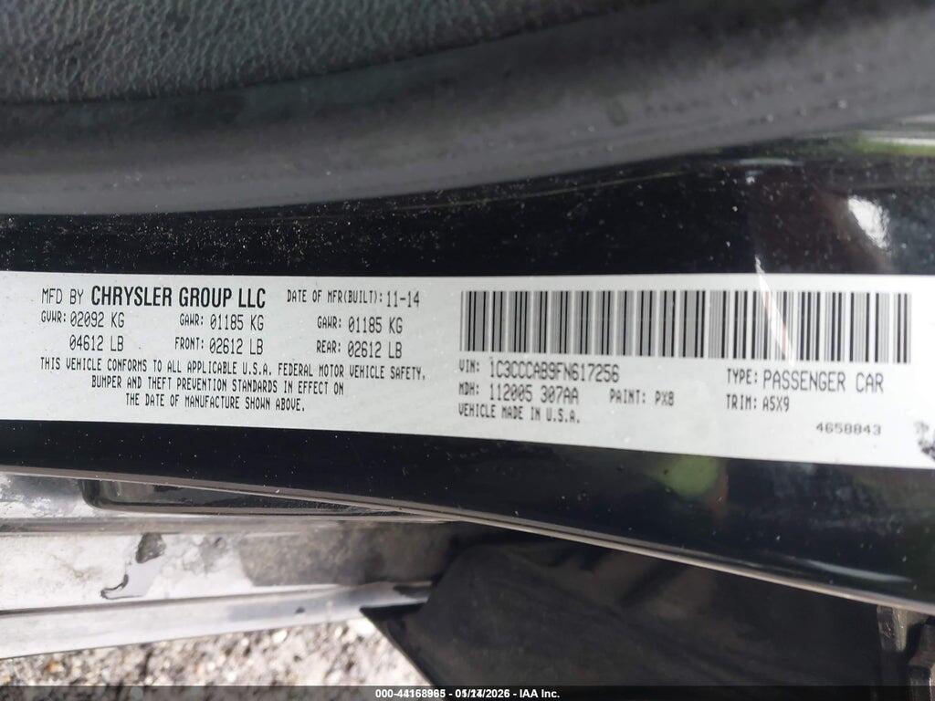 1C3CCCAB9FN617256 2015 CHRYSLER 200 photo no. 9