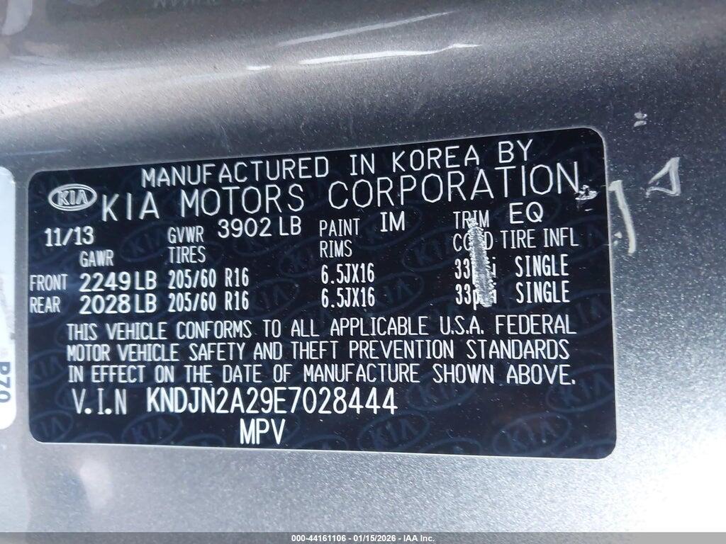 KNDJN2A29E7028444 2014 KIA SOUL photo no. 9