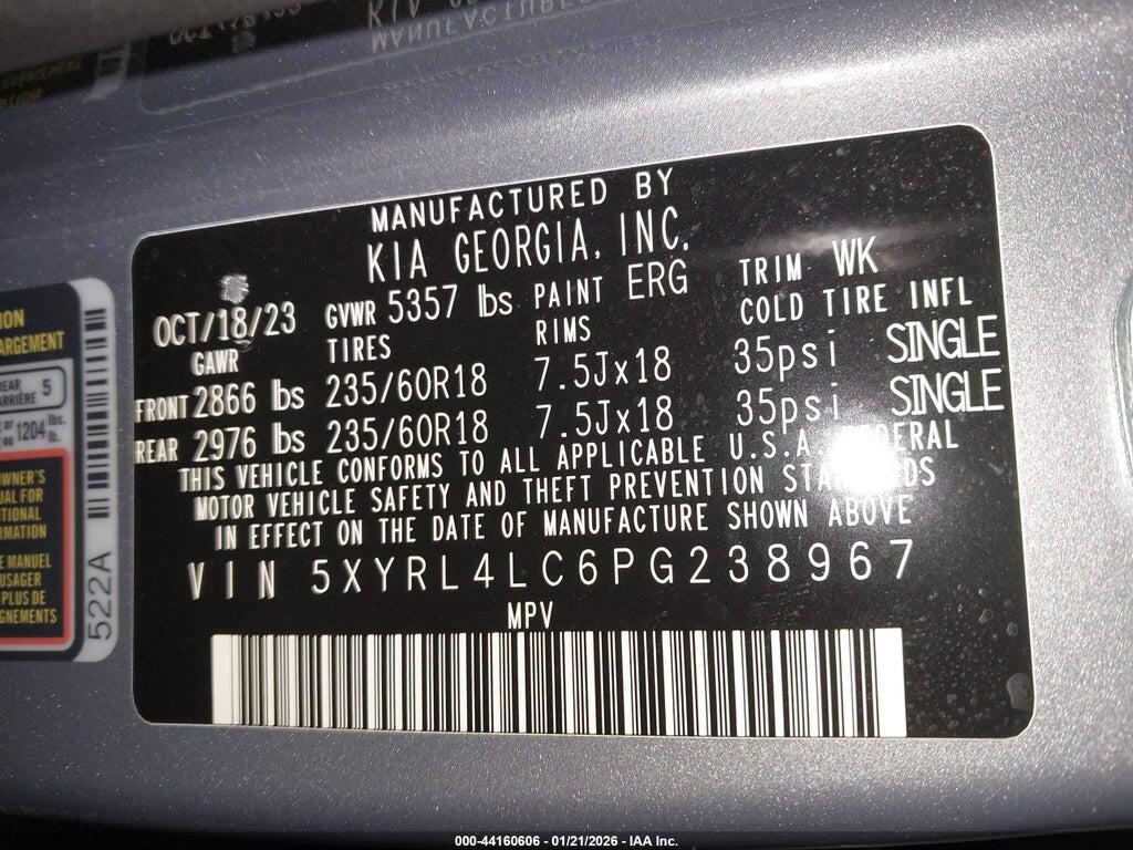 5XYRL4LC6PG238967 2023 KIA SORENTO photo no. 9