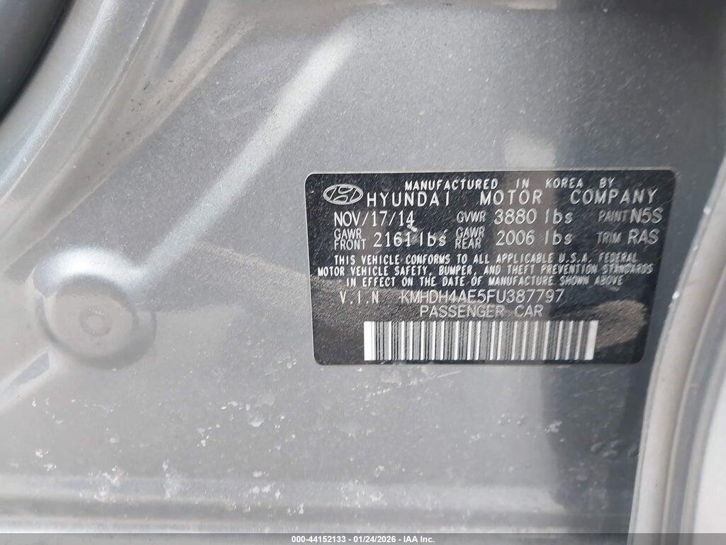 KMHDH4AE5FU387797 2015 HYUNDAI ELANTRA photo no. 9