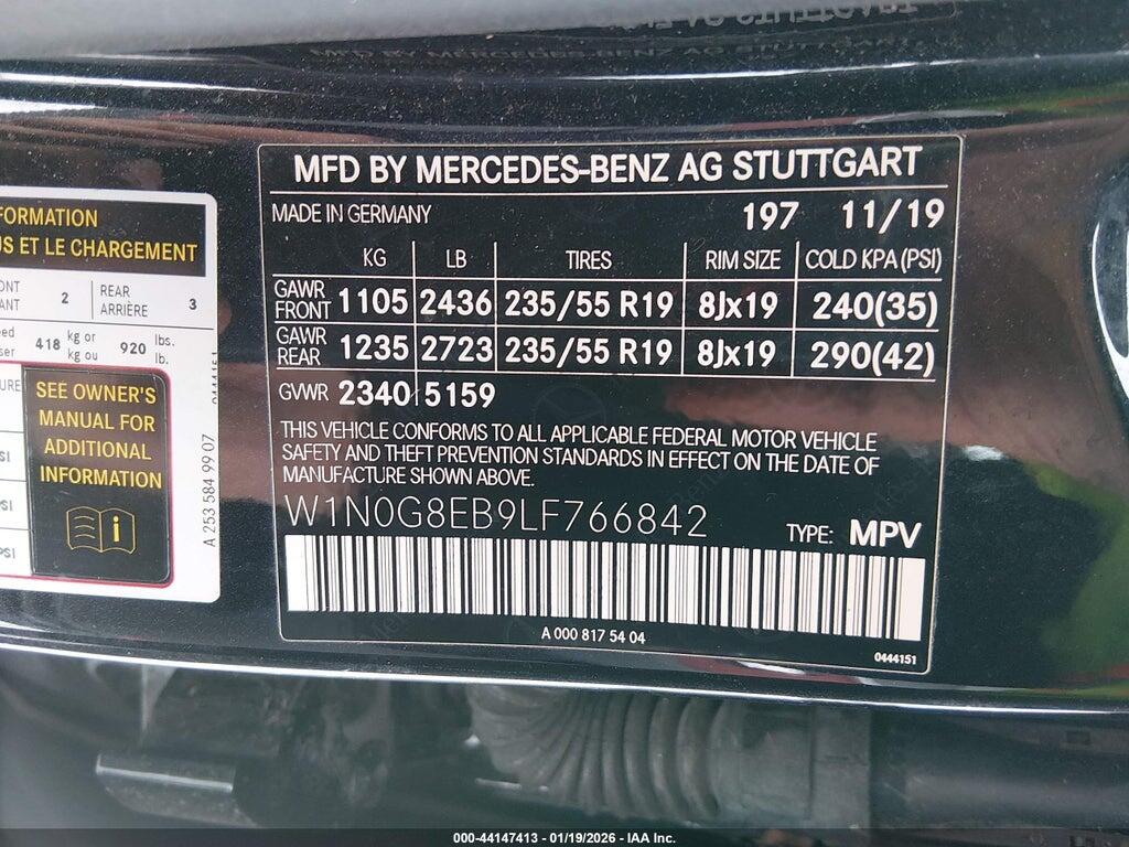 W1N0G8EB9LF766842 2020 MERCEDES-BENZ GLC 300 photo no. 9