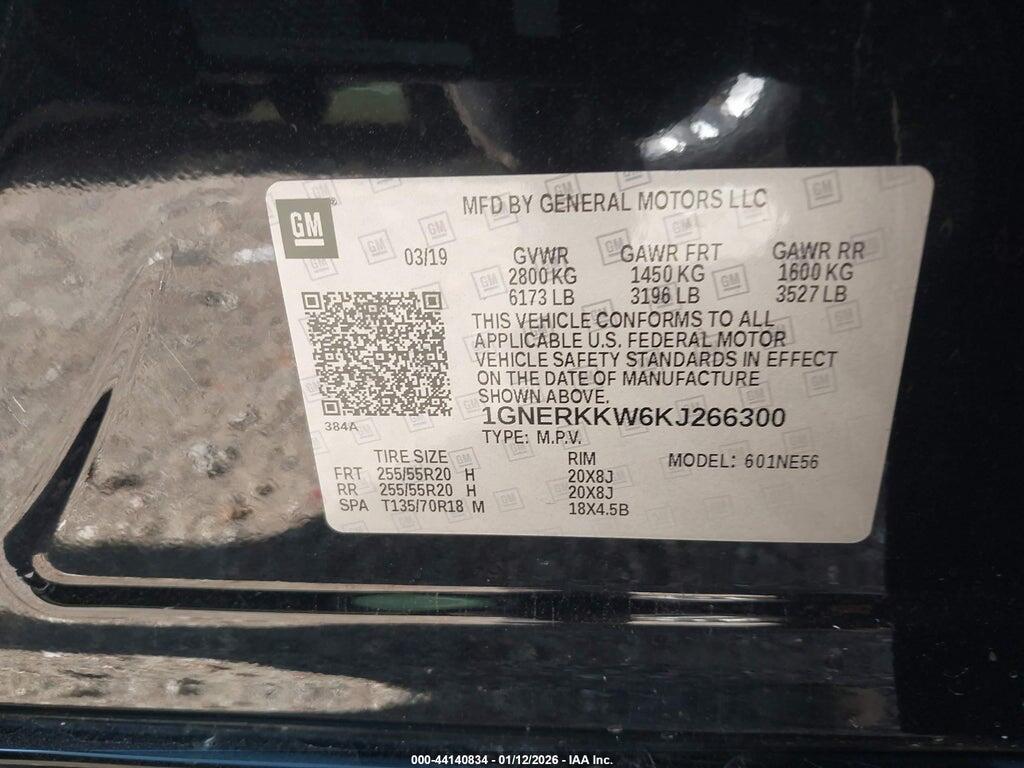 1GNERKKW6KJ266300 2019 CHEVROLET TRAVERSE photo no. 9