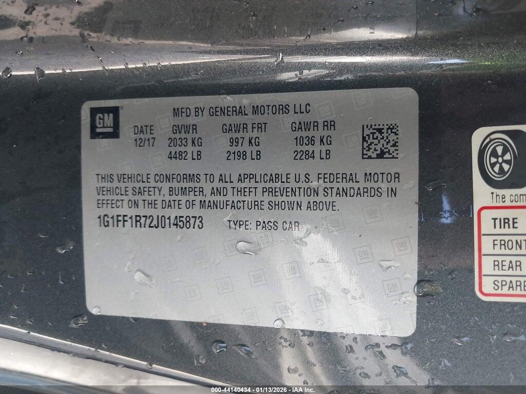 1G1FF1R72J0145873 2018 CHEVROLET CAMARO photo no. 9