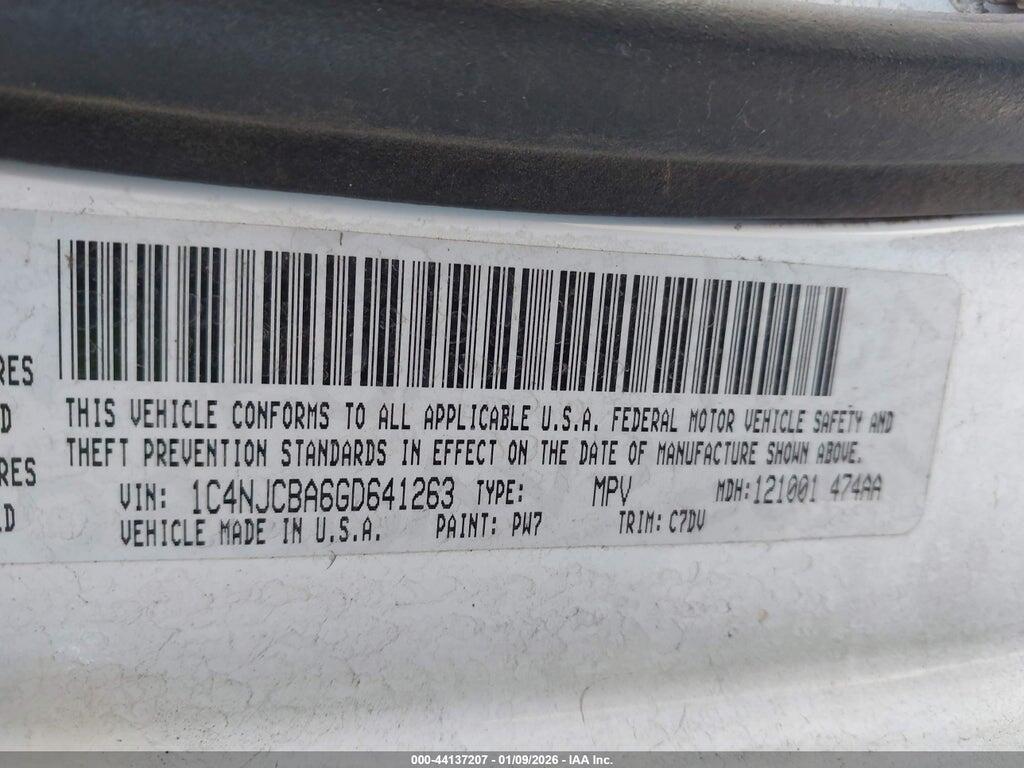 1C4NJCBA6GD641263 2016 JEEP COMPASS photo no. 9