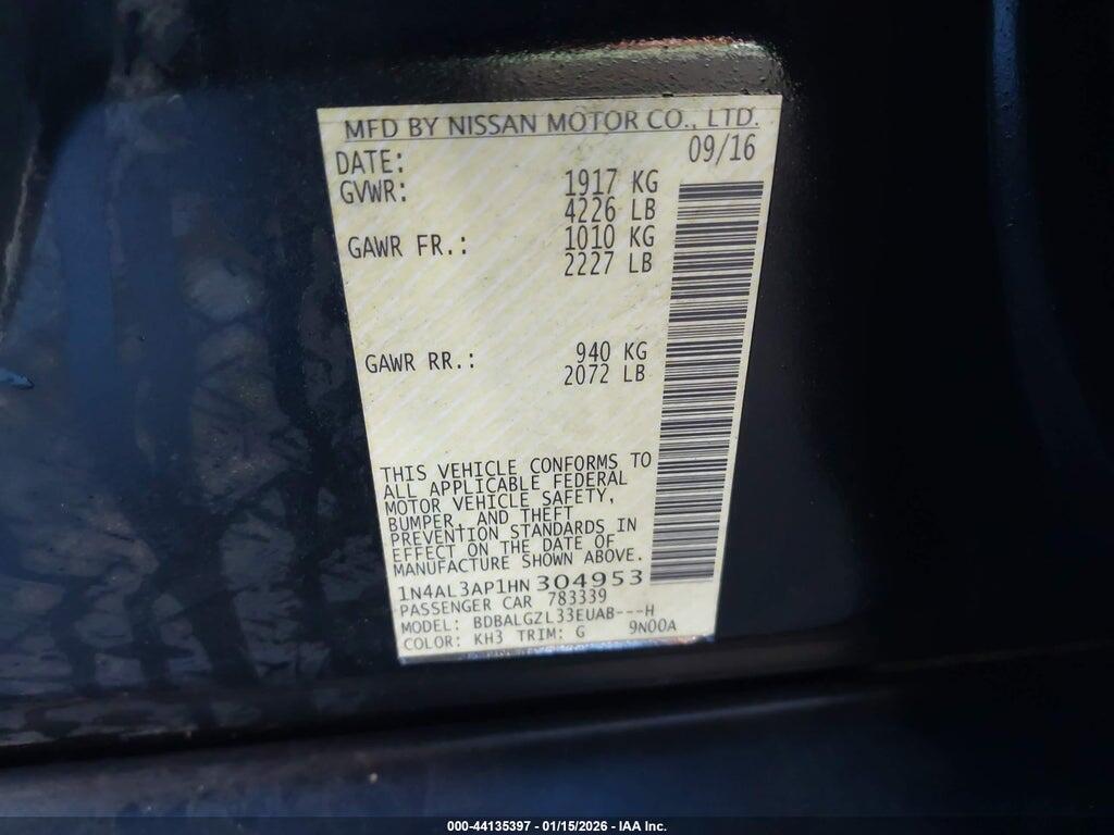 1N4AL3AP1HN304953 2017 NISSAN ALTIMA photo no. 9