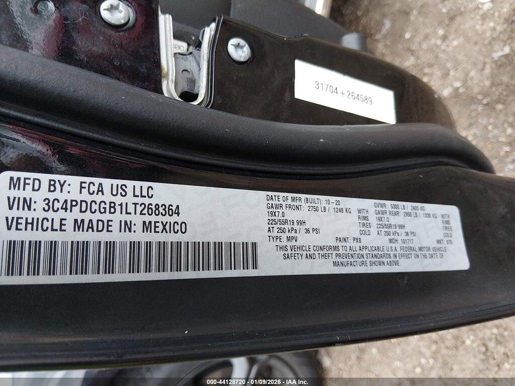 3C4PDCGB1LT268364 2020 DODGE JOURNEY photo no. 9