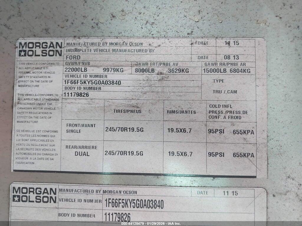 1F66F5KY5G0A03840 2016 FORD F-59 COMMERCIAL STRIPPED photo no. 8