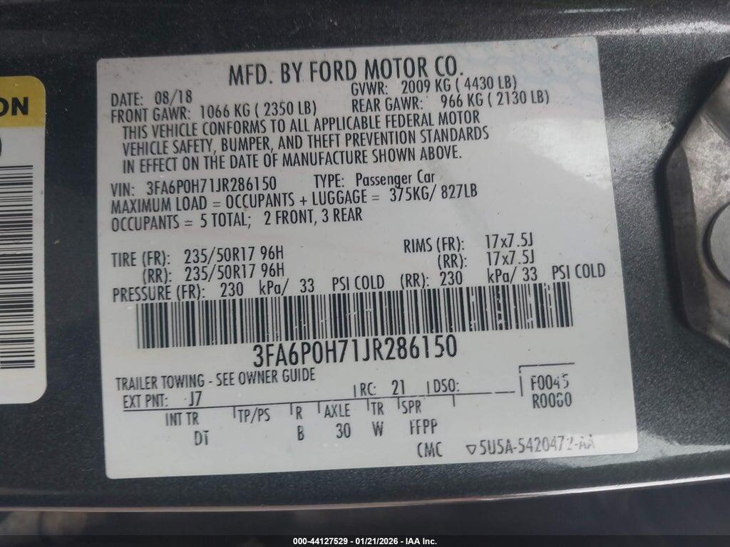 3FA6P0H71JR286150 2018 FORD FUSION photo no. 9