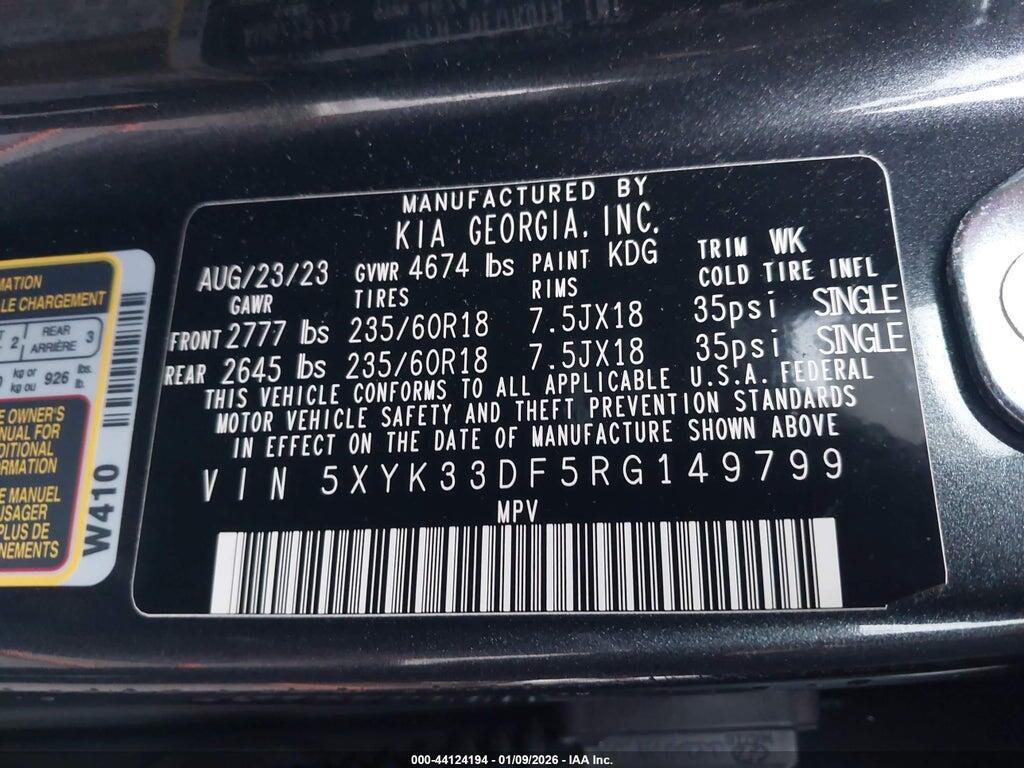 5XYK33DF5RG149799 2024 KIA SPORTAGE photo no. 9