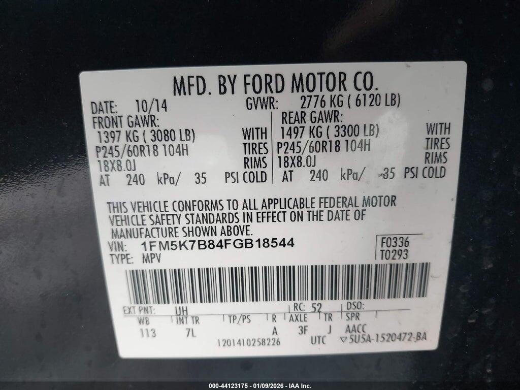 1FM5K7B84FGB18544 2015 FORD EXPLORER photo no. 9