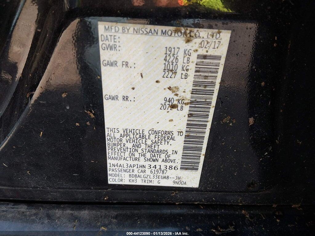 1N4AL3AP1HN341386 2017 NISSAN ALTIMA photo no. 9