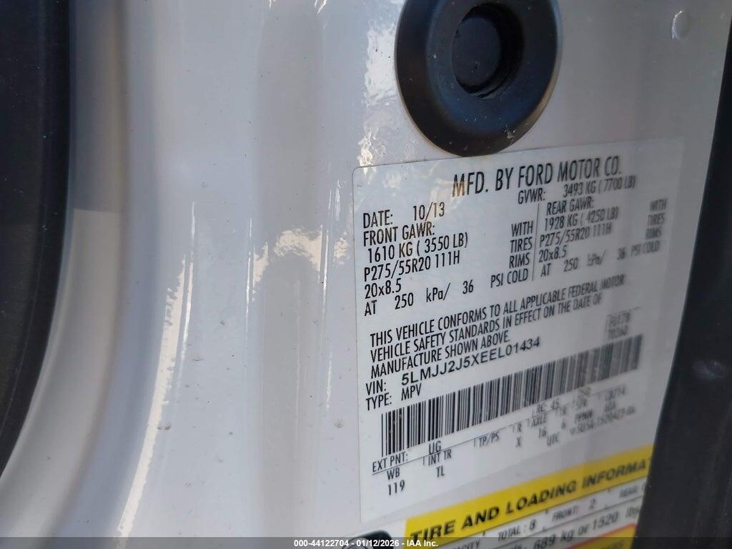 5LMJJ2J5XEEL01434 2014 LINCOLN NAVIGATOR photo no. 9