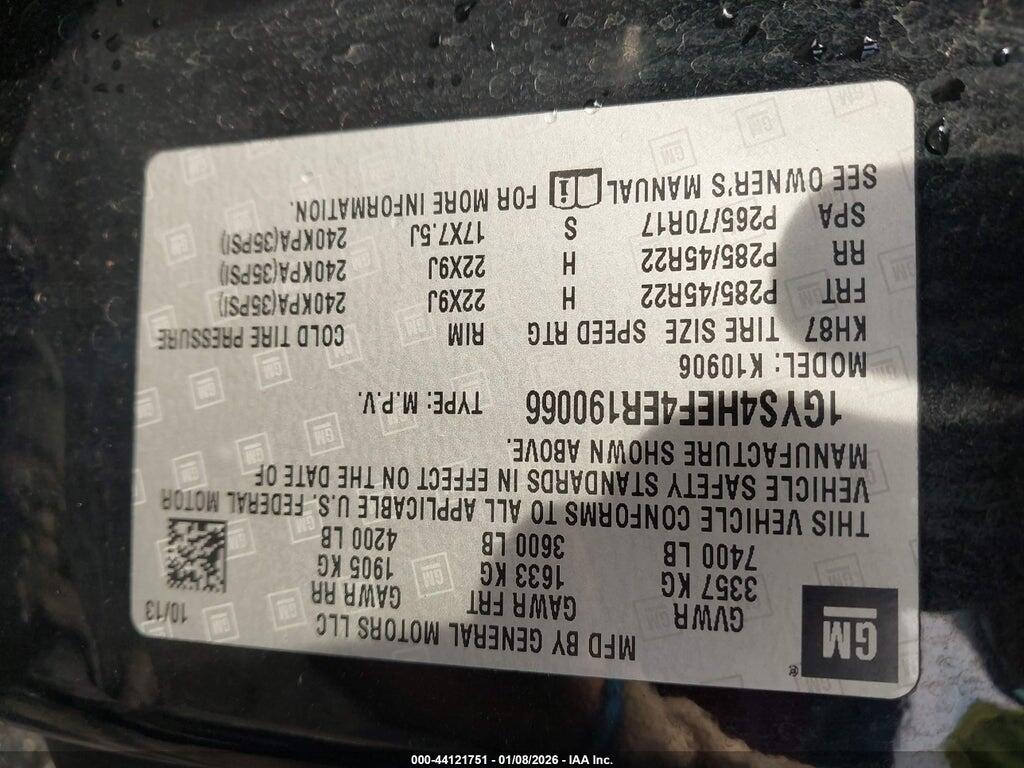 1GYS4HEF4ER190066 2014 CADILLAC ESCALADE ESV photo no. 9