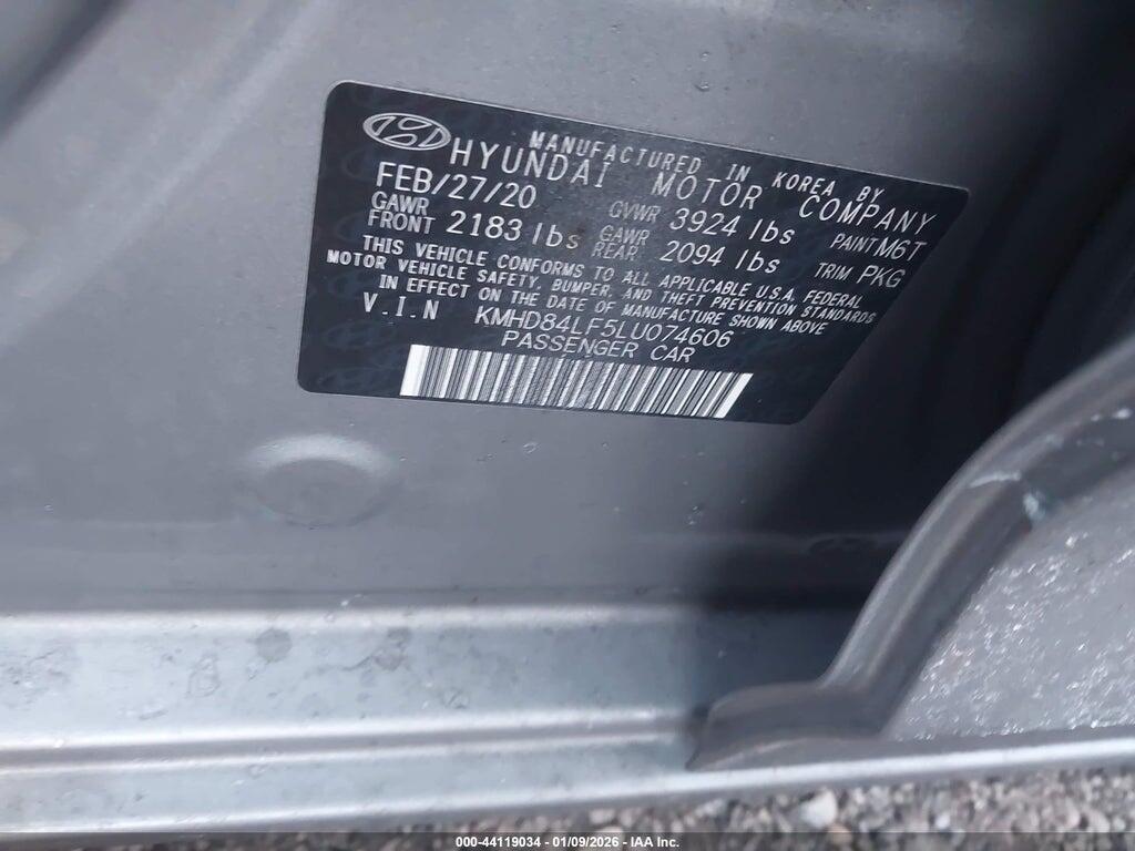 KMHD84LF5LU074606 2020 HYUNDAI ELANTRA photo no. 9