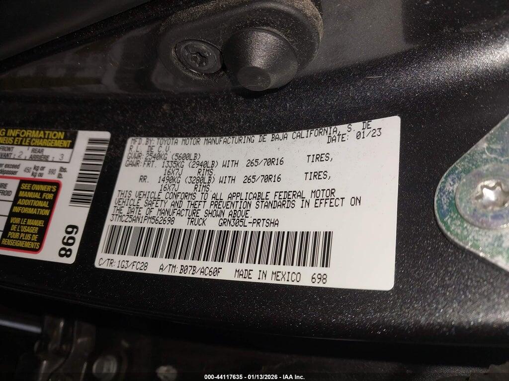 3TMCZ5AN1PM562698 2023 TOYOTA TACOMA photo no. 9