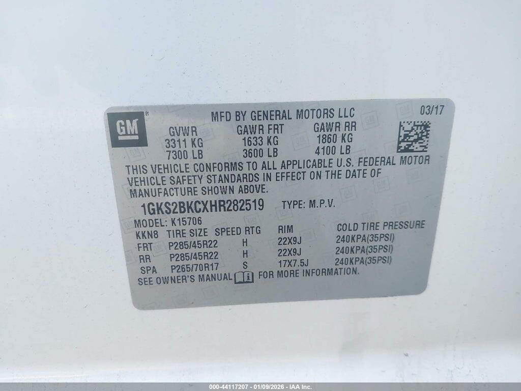 1GKS2BKCXHR282519 2017 GMC YUKON photo no. 9