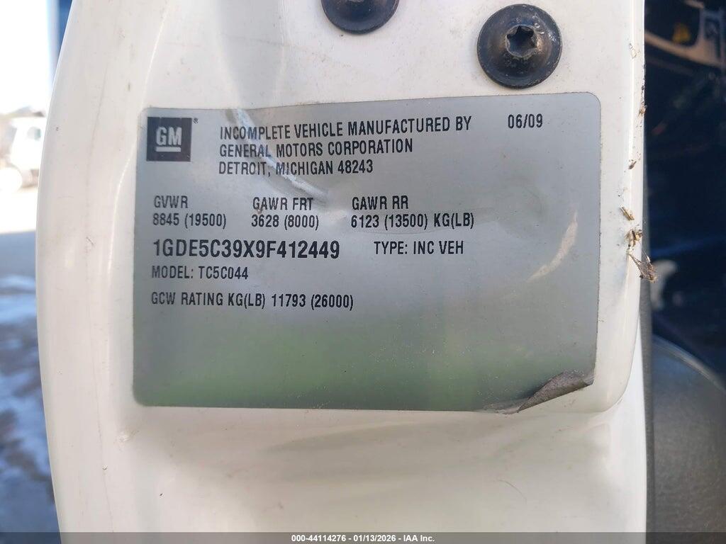1GDE5C39X9F412449 2009 GMC TC5500 photo no. 9