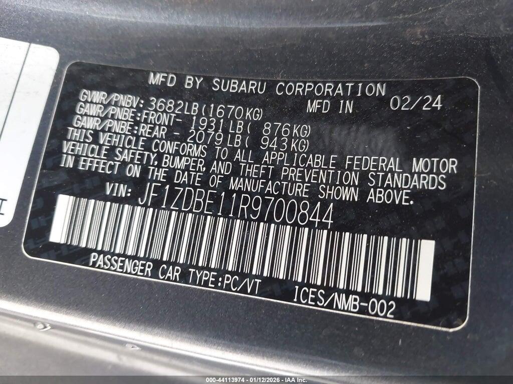 JF1ZDBE11R9700844 2024 SUBARU BRZ photo no. 9