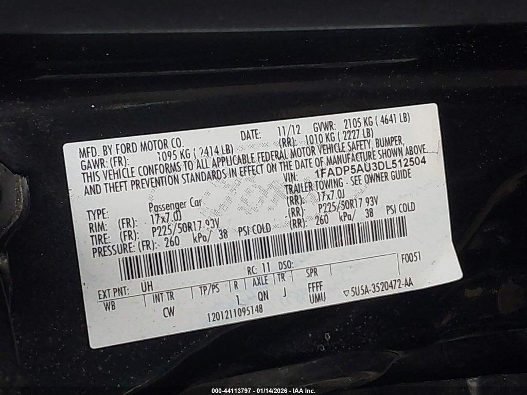1FADP5AU3DL512504 2013 FORD C-MAX HYBRID photo no. 9