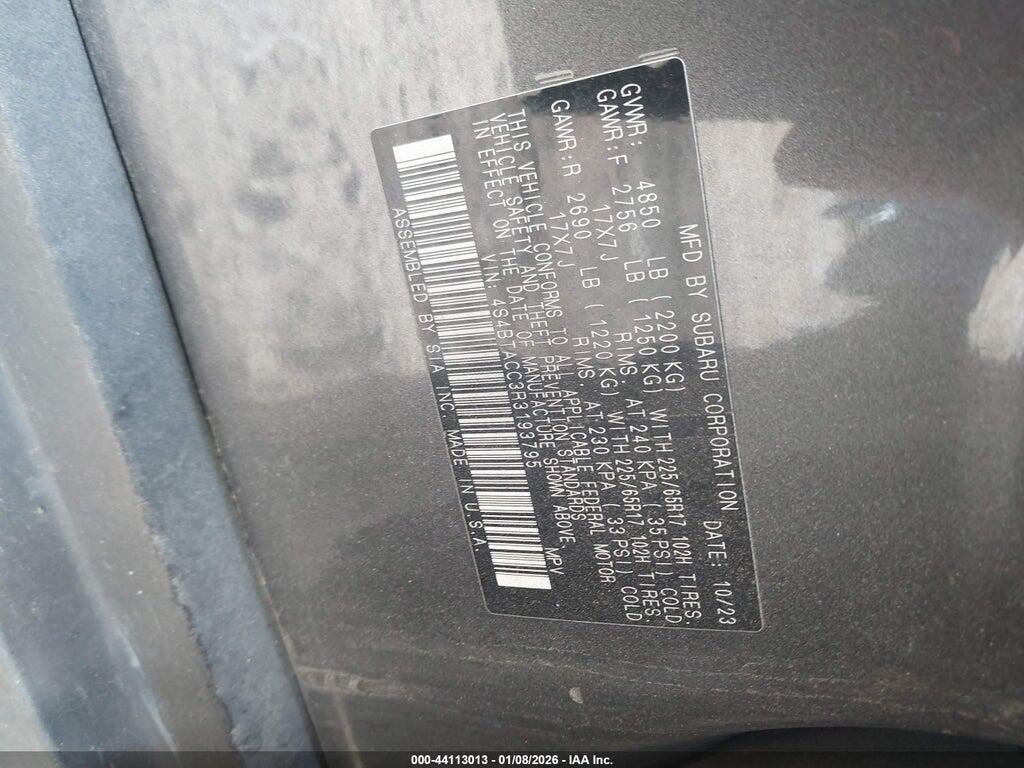 4S4BTACC3R3193795 2024 SUBARU OUTBACK photo no. 9