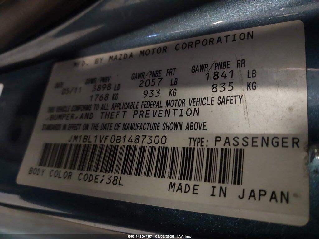 JM1BL1VF0B1487300 2011 MAZDA MAZDA3 photo no. 9