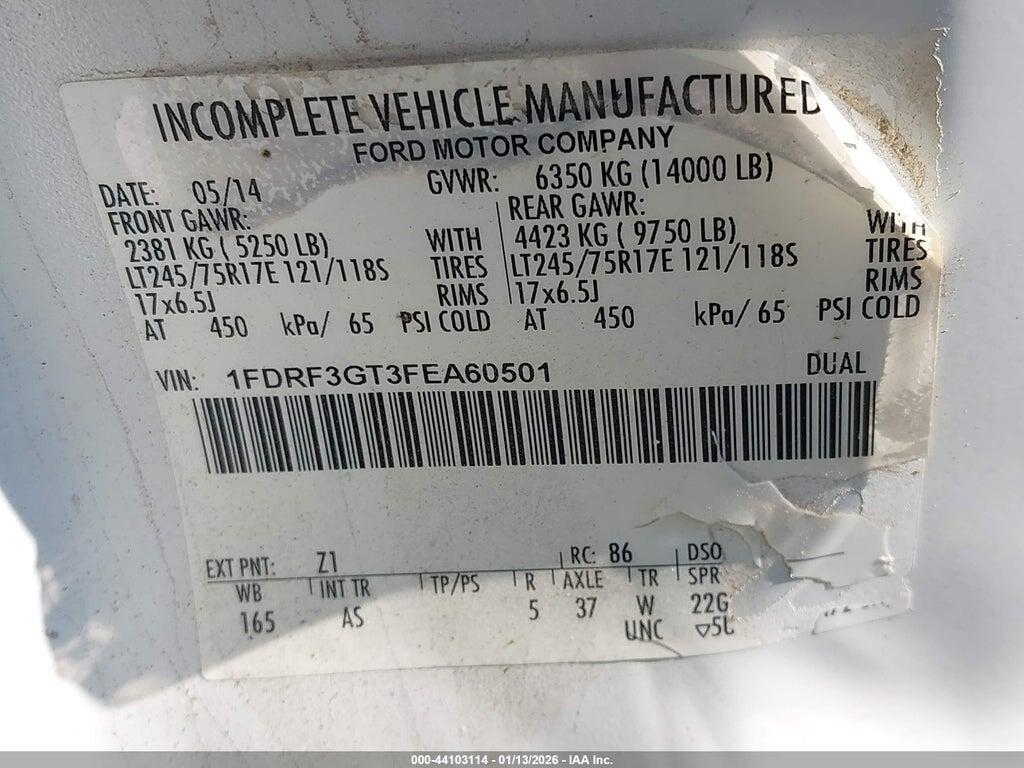 1FDRF3GT3FEA60501 2015 FORD F-350 CHASSIS photo no. 8