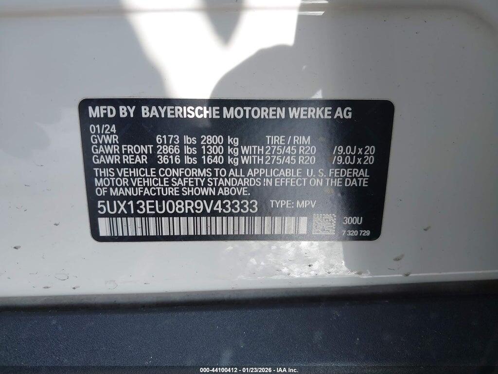5UX13EU08R9V43333 2024 BMW X5 photo no. 9