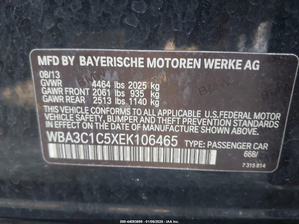 WBA3C1C5XEK106465 2014 BMW 328I photo no. 9