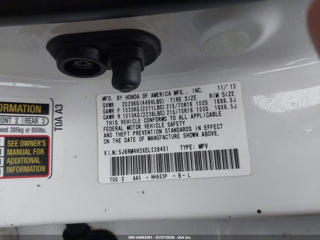 5J6RM4H3XEL038451 2014 HONDA CR-V photo no. 9