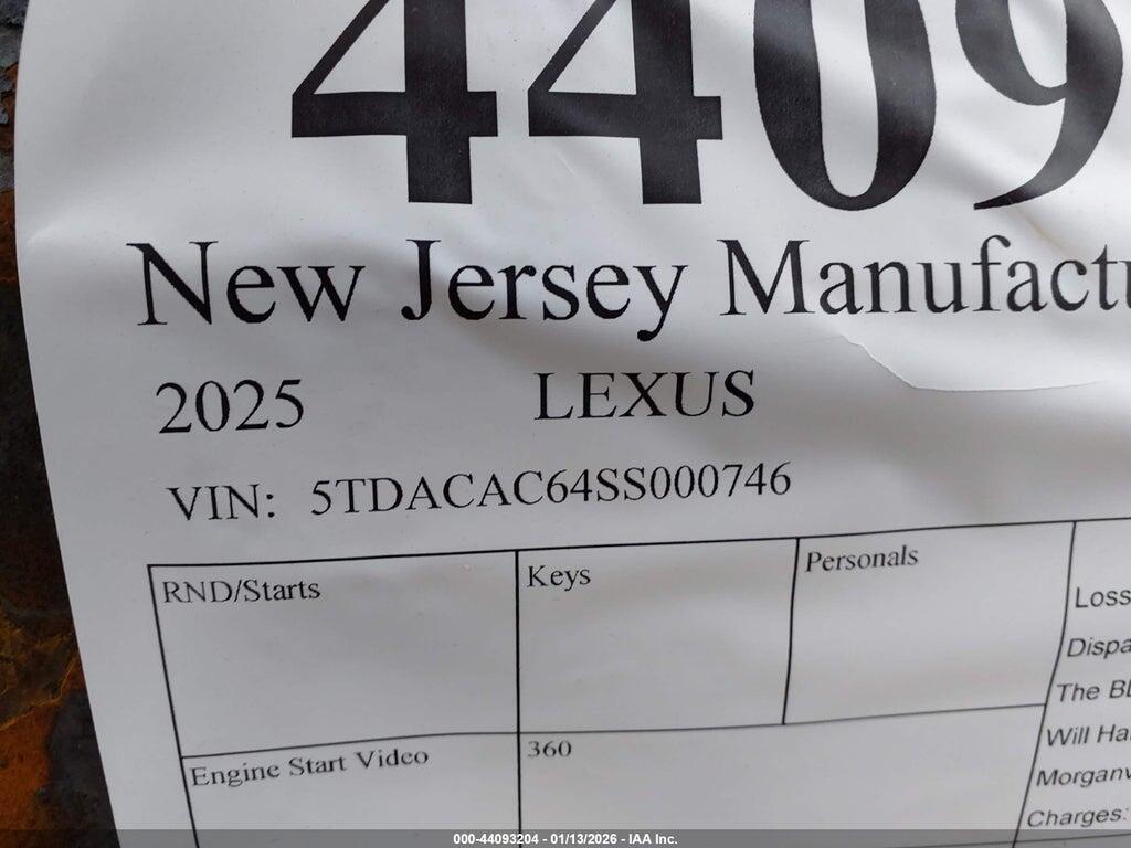 5TDACAC64SS000746 2025 LEXUS TX 550H+ photo no. 9