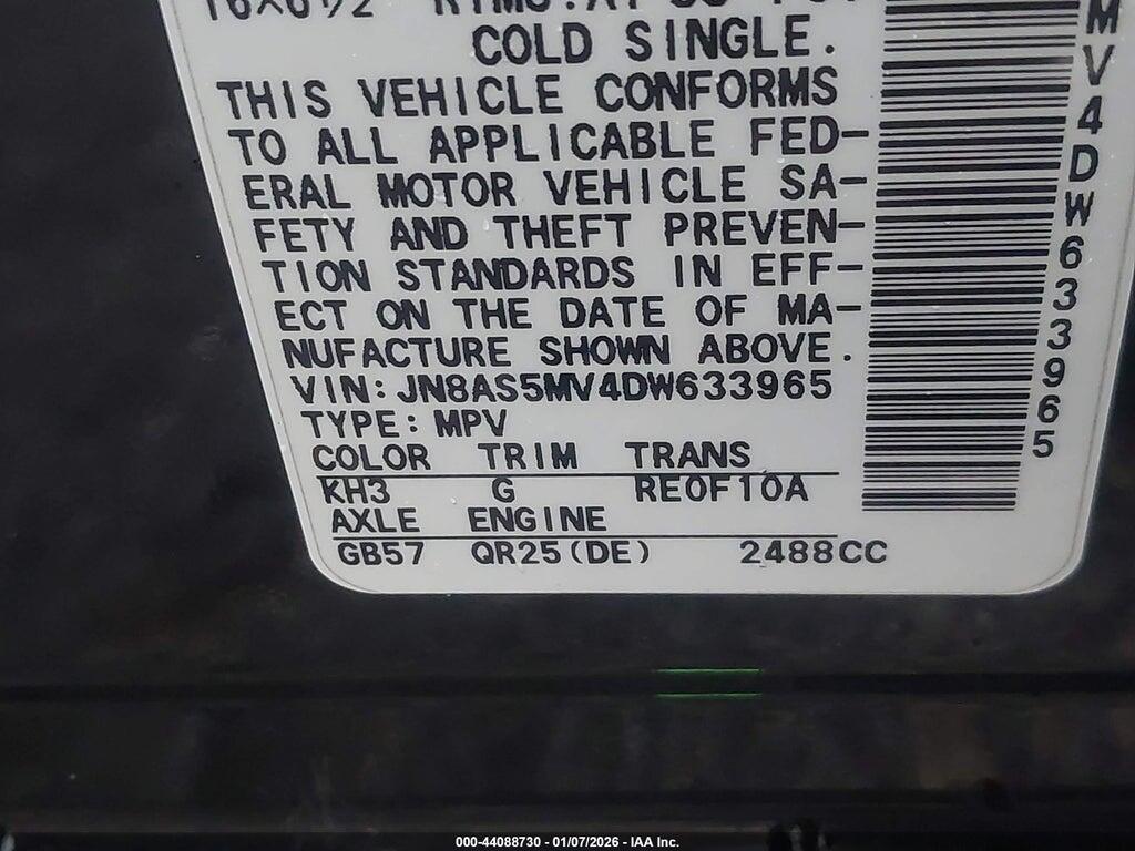 JN8AS5MV4DW633965 2013 NISSAN ROGUE photo no. 9