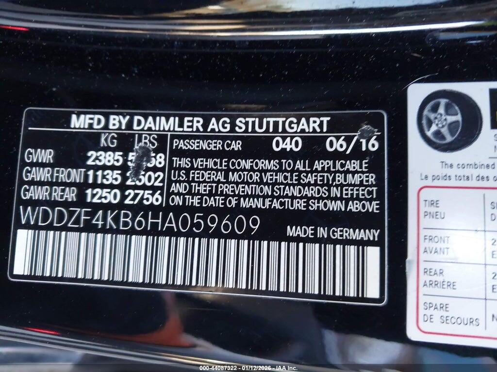 WDDZF4KB6HA059609 2017 MERCEDES-BENZ E 300 photo no. 9