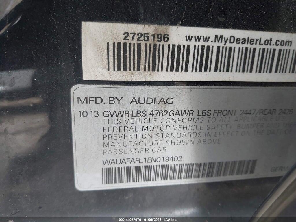 WAUAFAFL1EN019402 2014 AUDI A4 photo no. 9